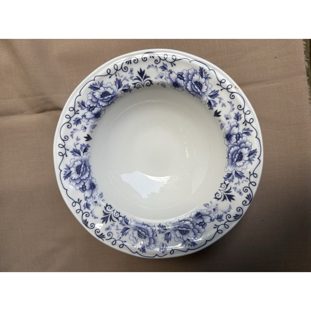 Blue & White Iroquois Clinton Inn Cereal Bowls Set of 4 Henry Ford Museum 6"